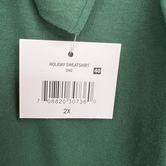 Holiday Sweatshirt 2X womens Green "Dear Santa..just let me explain" top - Picture 5 of 7